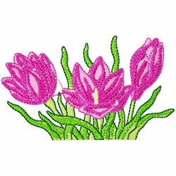 Flowers And Tree Embroidery Design 7 Flowers And Tree Embroidery Design 7